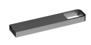 Clé USB métal résistante à l'eau et la poussière avec mousqueton  - 2GB à 128GB personnalisable