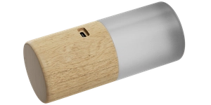 Lampe de table LED avec base en bois de hêtre - batterie 1200mAh personnalisable