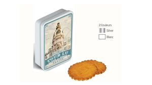 Boite Plate Avec Des Biscuits Grands Sables personnalisable