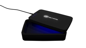 Boîte UV-C avec chargeur induction, logo lumineux personnalisable