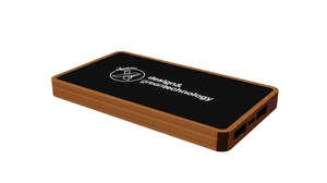 Powerbank 5000 mAh en bois FSC avec logo lumineux personnalisable