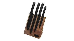 Set de couteaux de cuisine en inox sur planche magnétique personnalisable