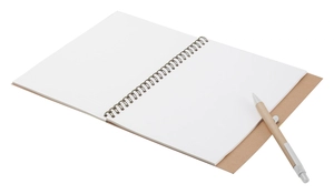 Carnet de notes à spirales en papier recyclé avec son stylo personnalisable