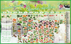 Calendrier bancaire 2025  JARDINAGE 65 x 40 cm - 12 mois recto personnalisable