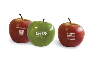 Pomme Publicitaire personnalisée - marquage alimentaire personnalisable