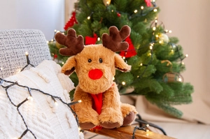 Peluche renne RPET - idéal pour Noël personnalisable