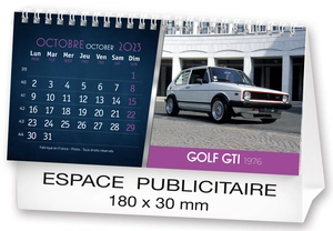 Calendrier chevalet 2025  AUTOS DE LEGENDE 21 x 15 cm - 13 feuillets personnalisable