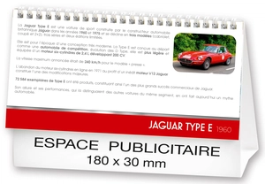 Calendrier chevalet 2025  AUTOS DE LEGENDE 21 x 15 cm - 13 feuillets personnalisable