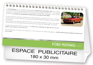 Calendrier chevalet 2025  AUTOS DE LEGENDE 21 x 15 cm - 13 feuillets personnalisable