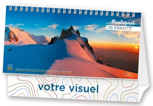 Calendrier chevalet 2025  MONTAGNE DE FRANCE 21 x 15 cm - 13 feuillets personnalisable