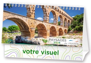 Calendrier chevalet 2025  PAYSAGES DE FRANCE 21 x 15 cm - 13 feuillets personnalisable