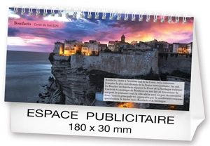 Calendrier chevalet 2025  PAYSAGES DE FRANCE 21 x 15 cm - 13 feuillets personnalisable