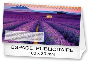 Calendrier chevalet 2025  PAYSAGES DE FRANCE 21 x 15 cm - 13 feuillets personnalisable