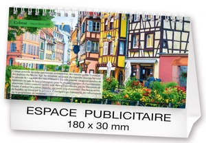 Calendrier chevalet 2025  PAYSAGES DE FRANCE 21 x 15 cm - 13 feuillets personnalisable