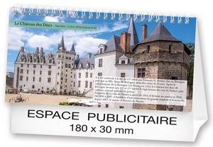 Calendrier chevalet 2025  PAYSAGES DE FRANCE 21 x 15 cm - 13 feuillets personnalisable