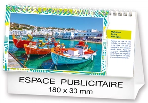 Calendrier chevalet 2025  PLAGES DE REVE 21 x 15 cm - 13 feuillets personnalisable