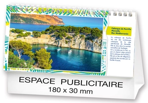 Calendrier chevalet 2025  PLAGES DE REVE 21 x 15 cm - 13 feuillets personnalisable