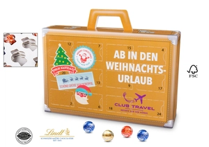 Lindt lindor calendrier de l´avent «valise» eco personnalisable