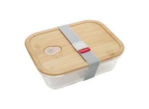 Bento en verre résistant et bambou 800 ml - lunchbox Eco personnalisable