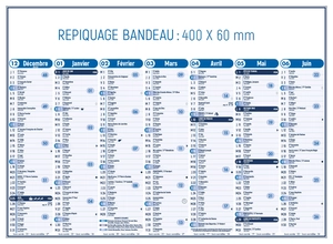 Calendrier bancaire 2025  STANDARD 43 x 33 cm - 7 mois par face personnalisable