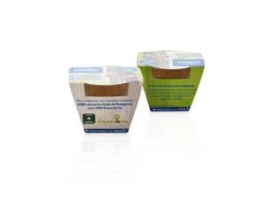 Kit de plantation avec pot en paille de riz personnalisable