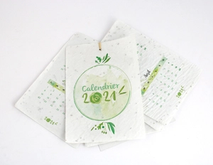 Calendrier A6, à semer biodégradable personnalisable