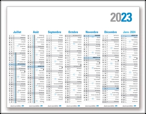 Calendrier Publicitaire Demi Format Recto Verso personnalisable