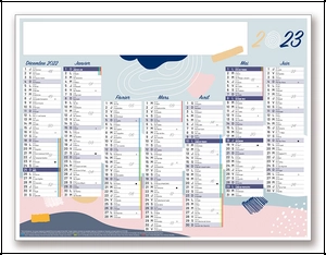 Calendrier Publicitaire Demi Format Recto Verso personnalisable