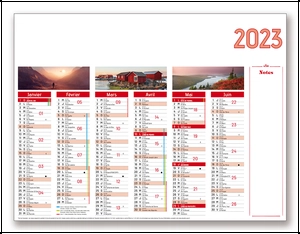 Calendrier Publicitaire Demi Format Recto Verso personnalisable