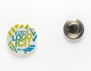 Badge attache magnétique - Diamètre 38mm - Made in France personnalisable