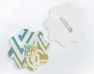 Badge Textile 100% personnalisable avec forme sur-mesure personnalisable