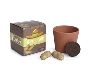 Cube de plantation avec pot céramique 7 cm - kits semis personnalisable