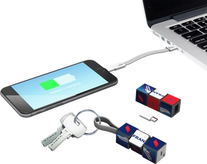 Rubik's mobile charging câble set - antistress personnalisable