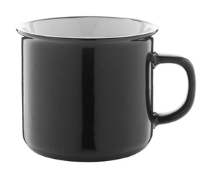 Mug vintage 300 ml personnalisé avec des bords noirs personnalisable