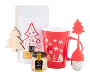 Coffret cadeau thé pour Noël personnalisable