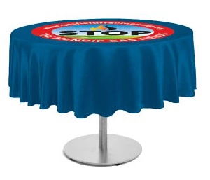 Nappe ronde en tissu 137 cm de diamètre personnalisable