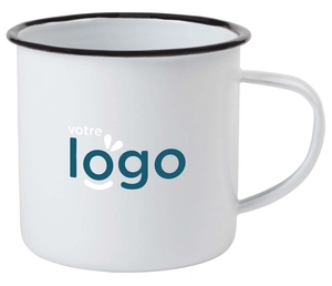 Tasse en émail RETRO CUP, mug 350 ml personnalisable