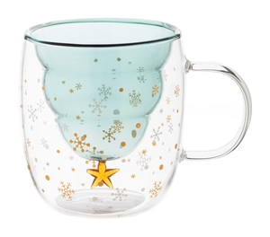 Mug de Noël 200 ml en verre borosilicate personnalisable