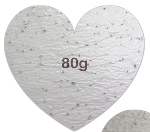 Carte en papier de graines forme de cœur 80g - 80 x 90 mm personnalisable