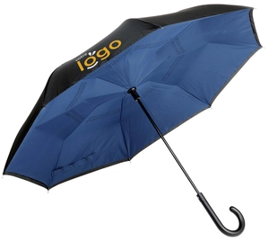 Parapluie canne fermeture automatique et réversible Ø105 cm personnalisable