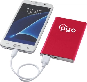 Powerbank 4000 mAh - Batterie de secours en aluminium  personnalisable