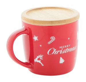 Mug en céramique Noël 370 ml - dessous de verre bambou personnalisable