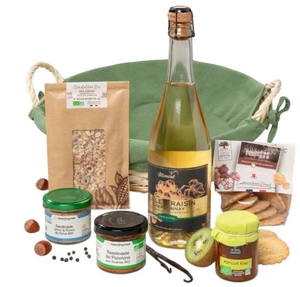 Coffret gourmand CORBEILLE BIO - Box cadeau