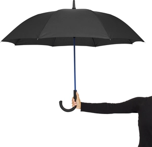 Parapluie automatique avec poignée canne 103 cm - baleines en fibre de verre personnalisable