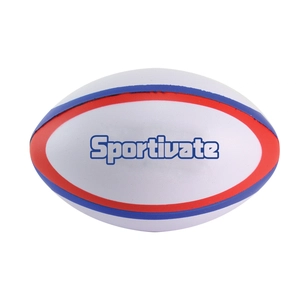 Ballon de Rugby Anti-Stress Bicolore ou Tricolore personnalisable