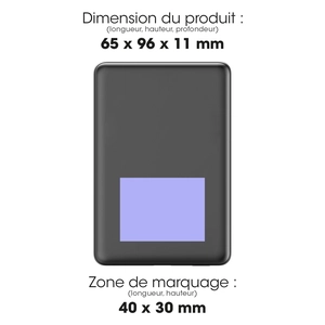 Batterie de secours magsafe chargement sans fil 5000 mAh personnalisable