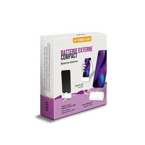 Batterie externe 5000 mAh - Powerbank compact personnalisable