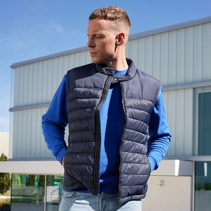 Bodywarmer Homme en polyester recyclé - déperlant et fermeture YKK personnalisable