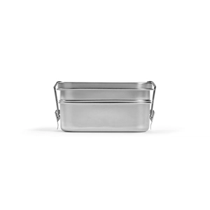Boîte à déjeuner en acier inoxydable recyclé 1240 ml - Lunchbox avec fermeture boucles latérales personnalisable