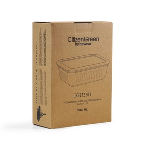 Boîte repas 1L en verre borosilicate personnalisable